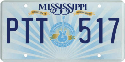 MS license plate PTT517