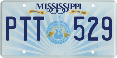 MS license plate PTT529