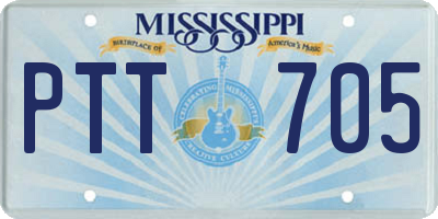 MS license plate PTT705