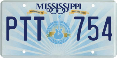 MS license plate PTT754