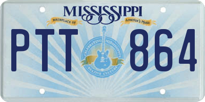 MS license plate PTT864