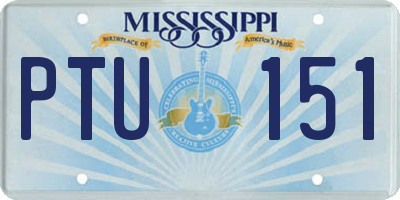 MS license plate PTU151