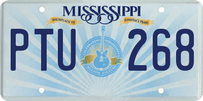 MS license plate PTU268