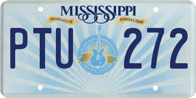 MS license plate PTU272