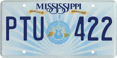 MS license plate PTU422