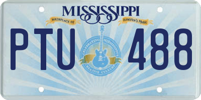 MS license plate PTU488
