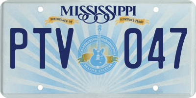 MS license plate PTV047