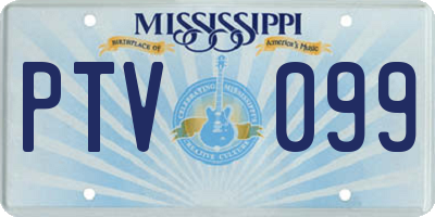 MS license plate PTV099