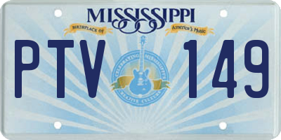 MS license plate PTV149