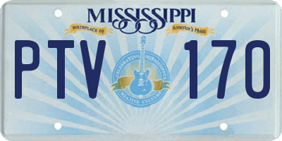 MS license plate PTV170