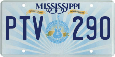 MS license plate PTV290