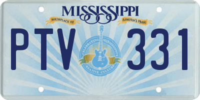 MS license plate PTV331