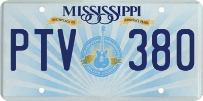 MS license plate PTV380