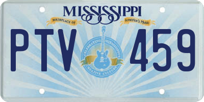 MS license plate PTV459