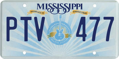 MS license plate PTV477