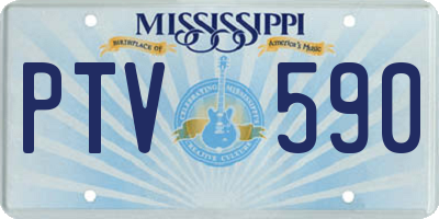 MS license plate PTV590