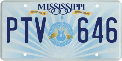 MS license plate PTV646