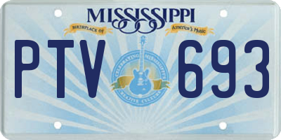 MS license plate PTV693