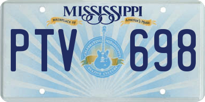 MS license plate PTV698