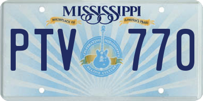 MS license plate PTV770