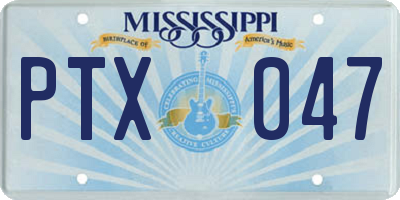 MS license plate PTX047