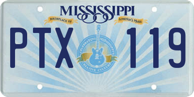 MS license plate PTX119