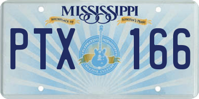MS license plate PTX166
