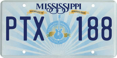 MS license plate PTX188