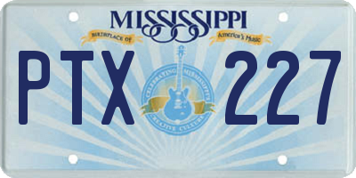 MS license plate PTX227