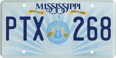 MS license plate PTX268