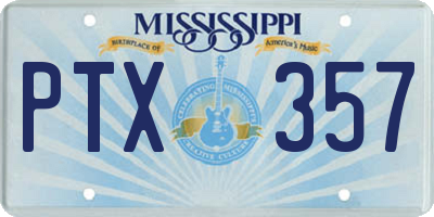 MS license plate PTX357