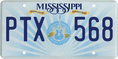 MS license plate PTX568