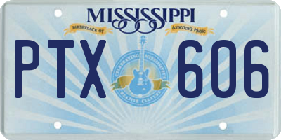 MS license plate PTX606