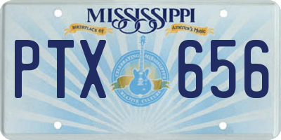 MS license plate PTX656
