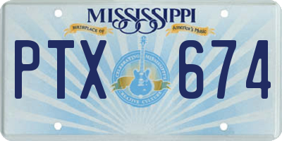 MS license plate PTX674