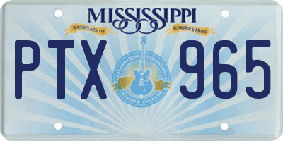 MS license plate PTX965