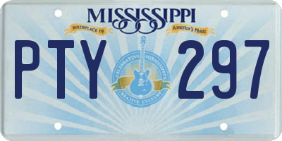 MS license plate PTY297