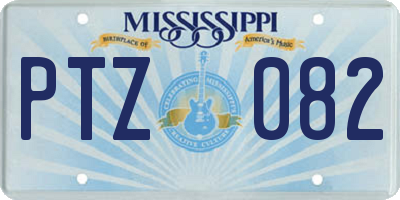 MS license plate PTZ082
