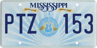 MS license plate PTZ153