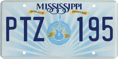 MS license plate PTZ195