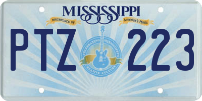 MS license plate PTZ223