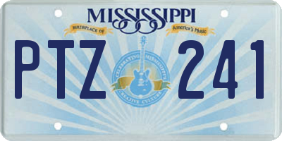 MS license plate PTZ241
