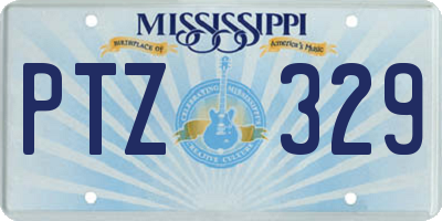 MS license plate PTZ329