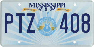 MS license plate PTZ408