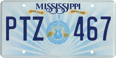 MS license plate PTZ467