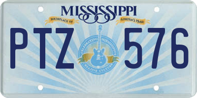 MS license plate PTZ576