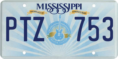 MS license plate PTZ753