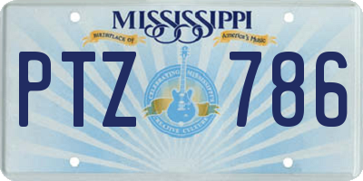 MS license plate PTZ786