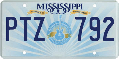 MS license plate PTZ792