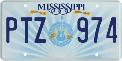 MS license plate PTZ974